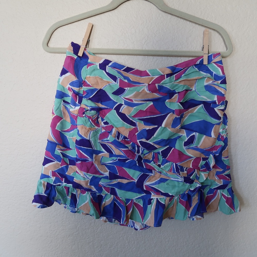 ZARA Multicolored Ruffled Skirt
